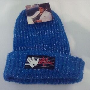 MICHAEL JACKSON THRILLER 80S BEANIE KNIT TOBOGGAN SKI HAT CAP VINTAGE 00S Y2K W1